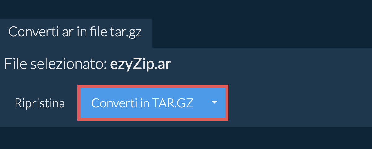 Fare clic qui per avviare la conversione