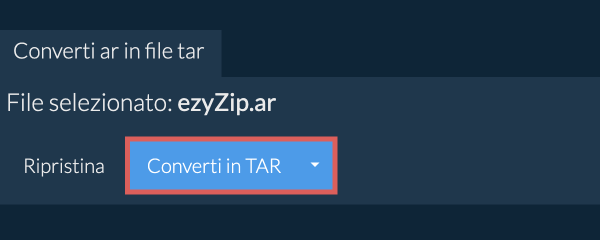 Fare clic qui per avviare la conversione