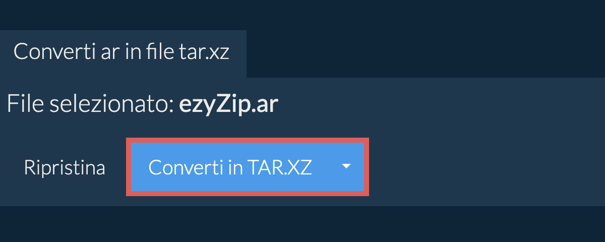 Fare clic qui per avviare la conversione