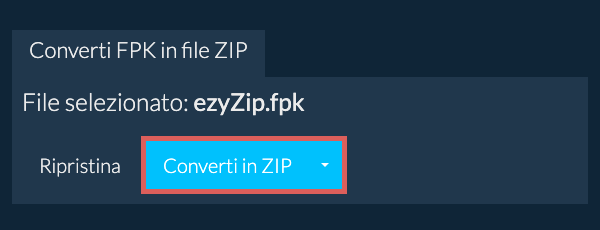 Fare clic qui per avviare la conversione
