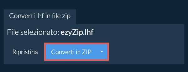 Fare clic qui per avviare la conversione