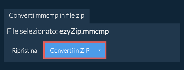 Fare clic qui per avviare la conversione
