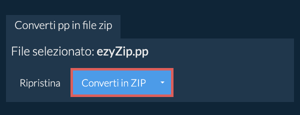 Fare clic qui per avviare la conversione