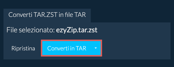 Fare clic qui per avviare la conversione