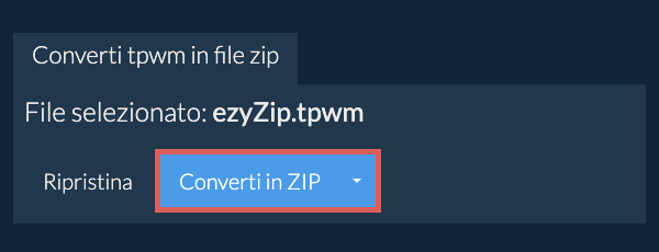 Fare clic qui per avviare la conversione