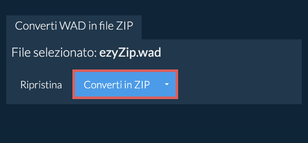 Fare clic qui per avviare la conversione