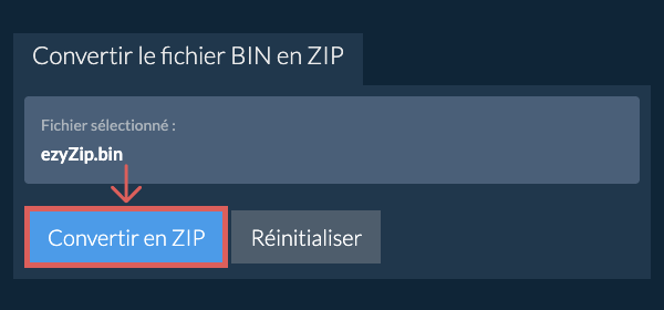 Démarrer la conversion en ZIP Démarrer la conversion en ZIP