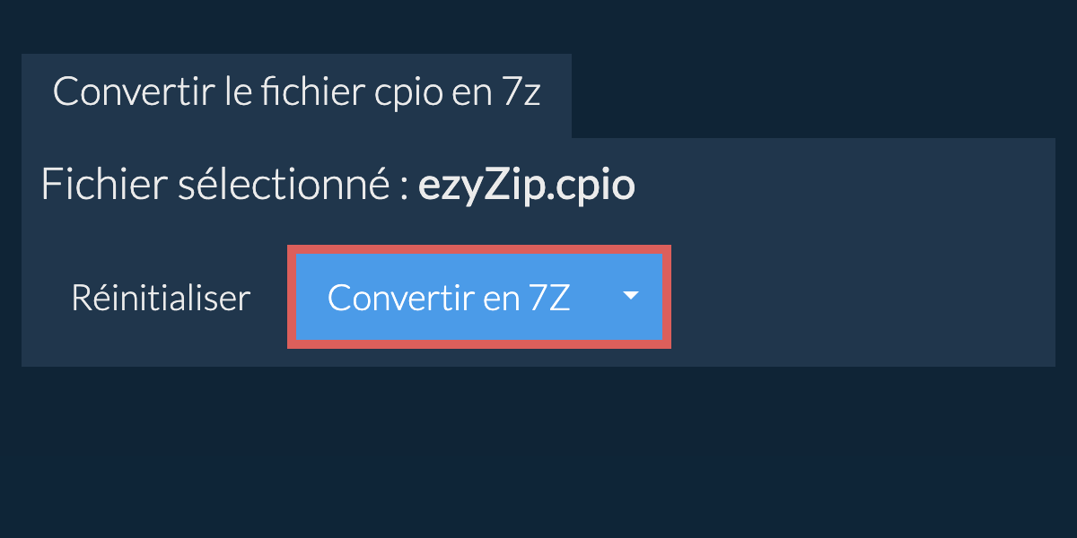 Démarrer la conversion en 7z