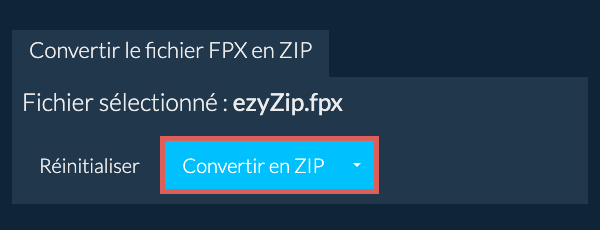 Démarrer la conversion en ZIP