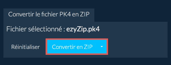 Démarrer la conversion en ZIP Démarrer la conversion en ZIP