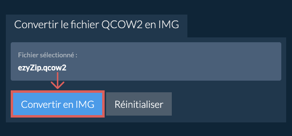 Démarrer la conversion en IMG