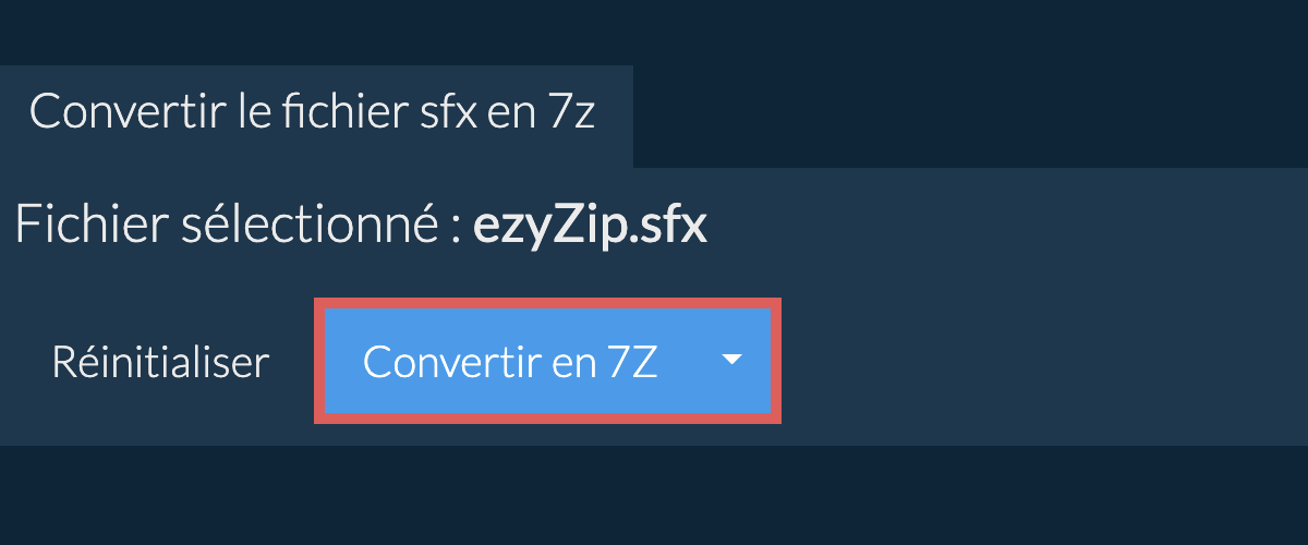 Démarrer la conversion en 7z