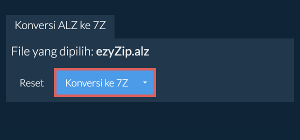 Mulai konversi ke 7Z Mulai konversi ke 7Z