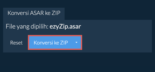 Mulai konversi ke ZIP Mulai konversi ke ZIP