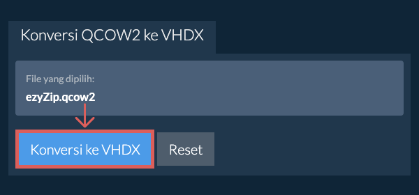 Mulai konversi ke VHDX