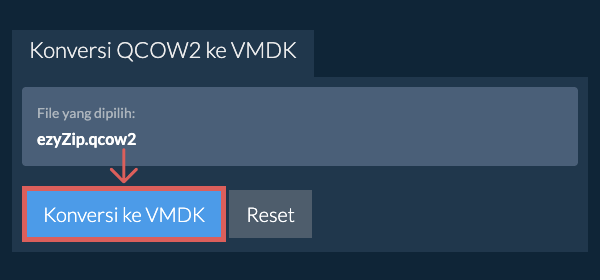 Mulai konversi ke VMDK