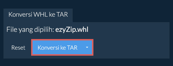 Mulai konversi ke TAR Mulai konversi ke TAR