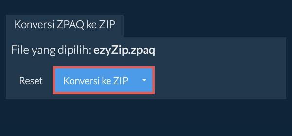 Mulai konversi ke ZIP Mulai konversi ke ZIP