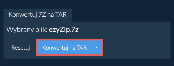 Rozpocznij konwersję na TAR