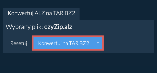 Rozpocznij konwersję na TAR.BZ2 Rozpocznij konwersję na TAR.BZ2