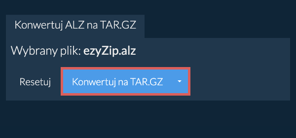 Rozpocznij konwersję na TAR.GZ Rozpocznij konwersję na TAR.GZ