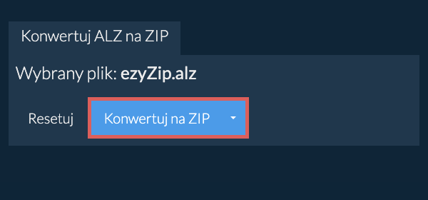 Rozpocznij konwersję na ZIP Rozpocznij konwersję na ZIP