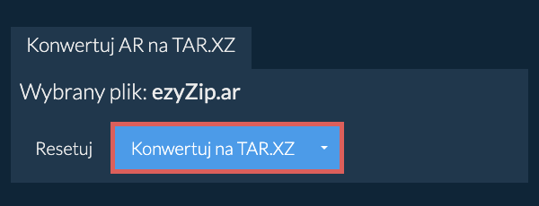 Rozpocznij konwersję na TAR.XZ