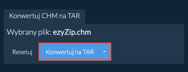 Rozpocznij konwersję na TAR