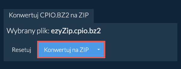 Rozpocznij konwersję na ZIP