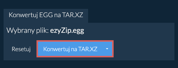 Rozpocznij konwersję na TAR.XZ Rozpocznij konwersję na TAR.XZ