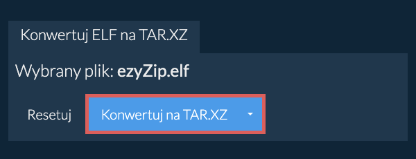 Rozpocznij konwersję na TAR.XZ