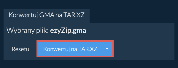 Rozpocznij konwersję na TAR.XZ