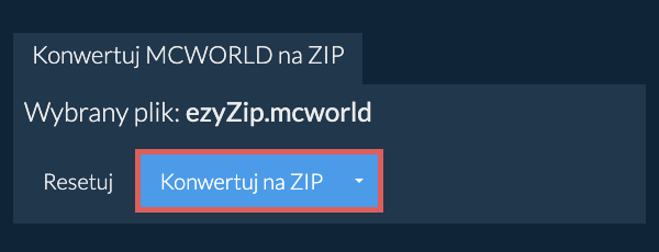 Rozpocznij konwersję na ZIP