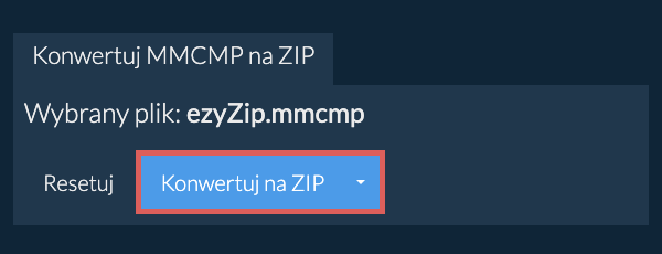 Rozpocznij konwersję na ZIP
