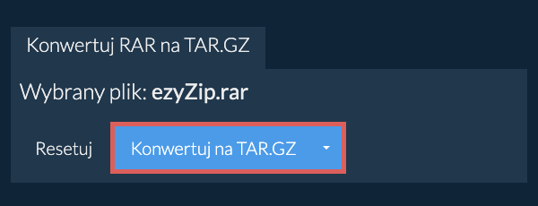 Rozpocznij konwersję na TAR.GZ