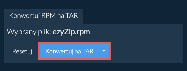 Rozpocznij konwersję na TAR