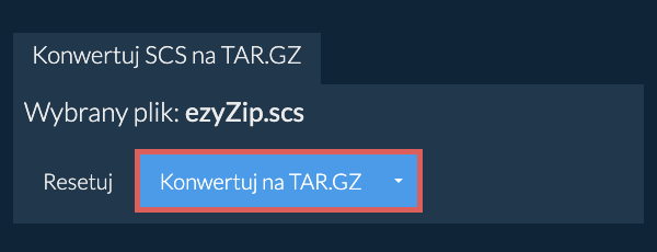 Rozpocznij konwersję na TAR.GZ