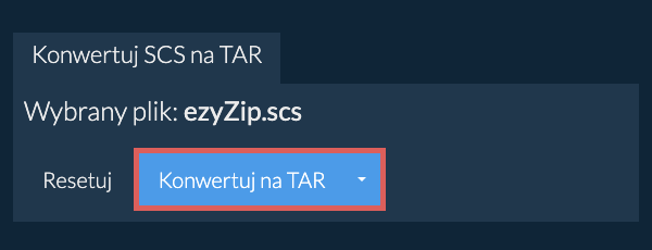 Rozpocznij konwersję na TAR