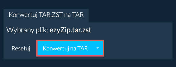 Rozpocznij konwersję na TAR