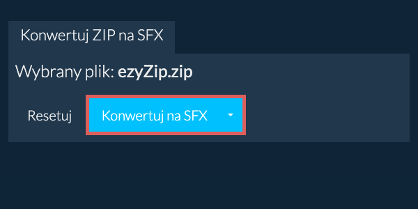 Rozpocznij konwersję na SFX