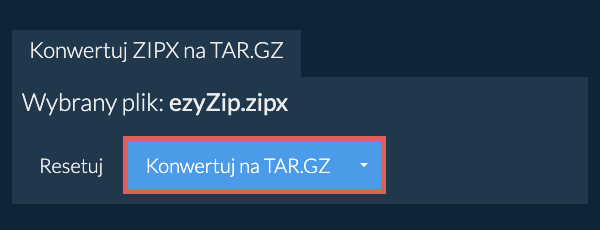 Rozpocznij konwersję na TAR.GZ