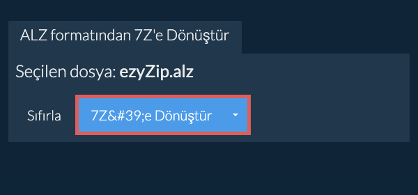 7Z dönüşümüne başlayın 7Z dönüşümüne başlayın