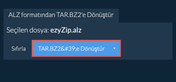 TAR.BZ2 dönüşümüne başlayın TAR.BZ2 dönüşümüne başlayın