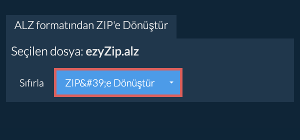 ZIP dönüşümüne başlayın ZIP dönüşümüne başlayın