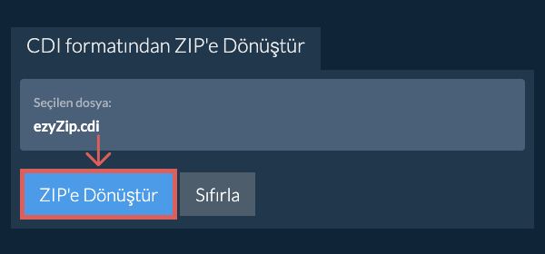 ZIP dönüşümüne başlayın ZIP dönüşümüne başlayın