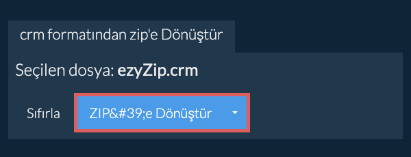 zip dönüşümüne başlayın