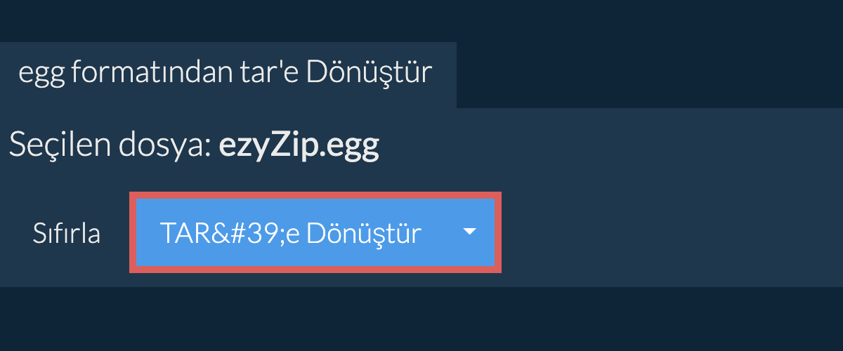 tar dönüşümüne başlayın