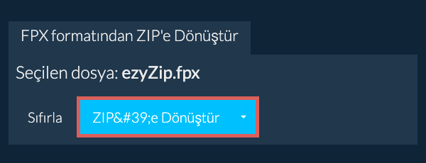 ZIP dönüşümüne başlayın