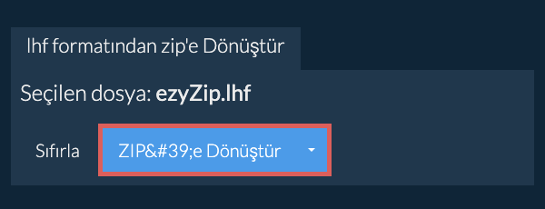 zip dönüşümüne başlayın