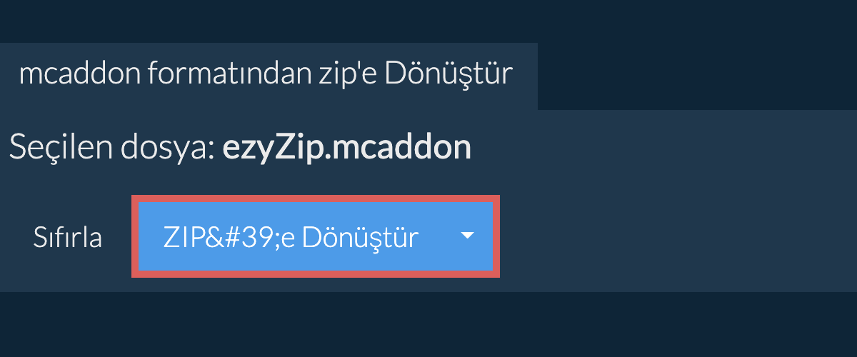 zip dönüşümüne başlayın